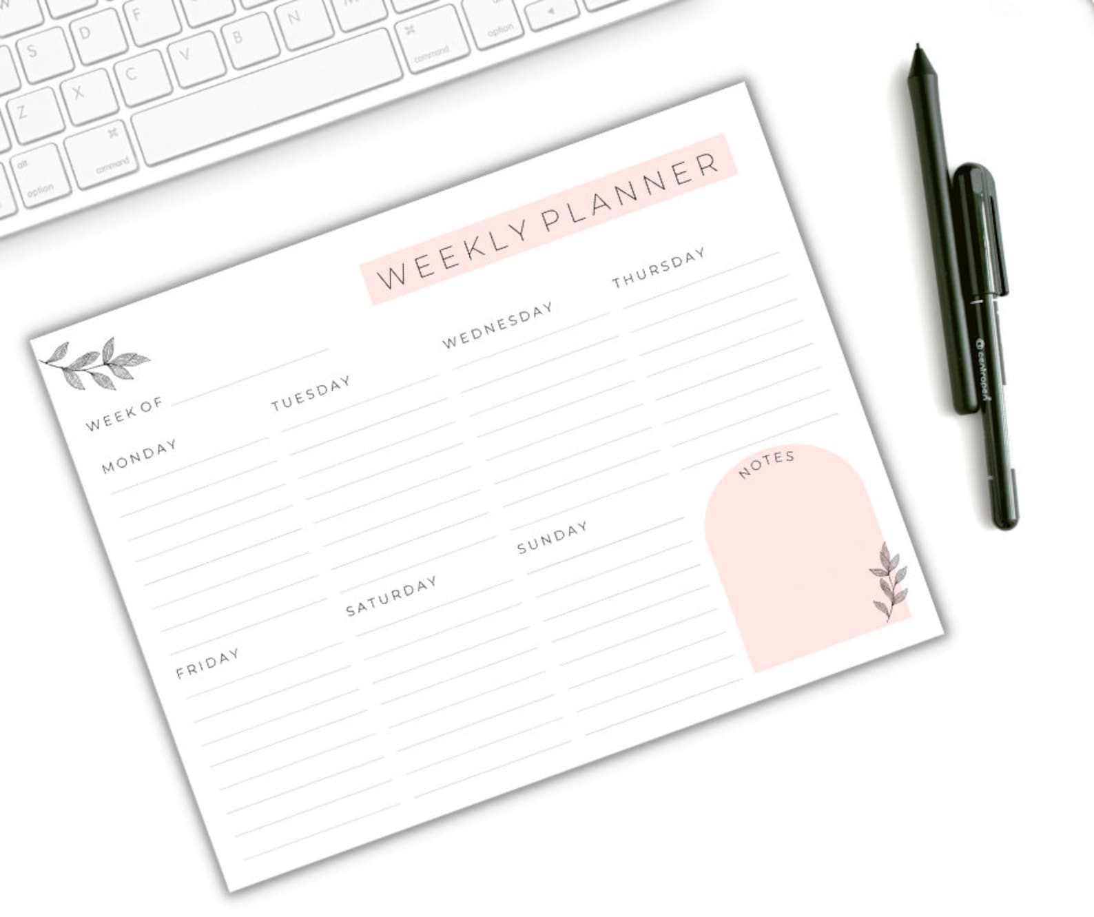 Weekly Planner Printable to Do List Minimal Weekly Planner | Etsy Canada