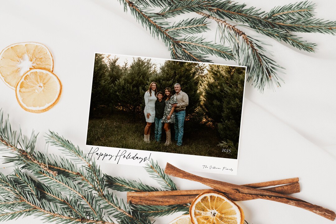 Printable Christmas Card Template Photo Christmas Card - Etsy