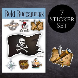 Bold Buccaneers - Juego de pegatinas