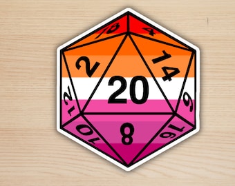 Lesbian Pride D20 Sticker