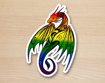 Pride Rainbow Dragon Sticker