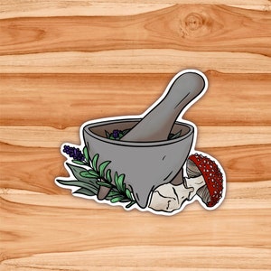 Potions and Poisons - Mortar and Pestle Sticker