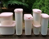 Vintage Pink Tupperware 14 Piece Set