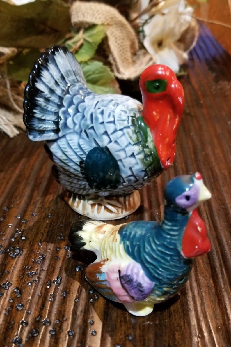 Vintage Turkey Salt and Pepper Shakers Tom and Hen Etsy