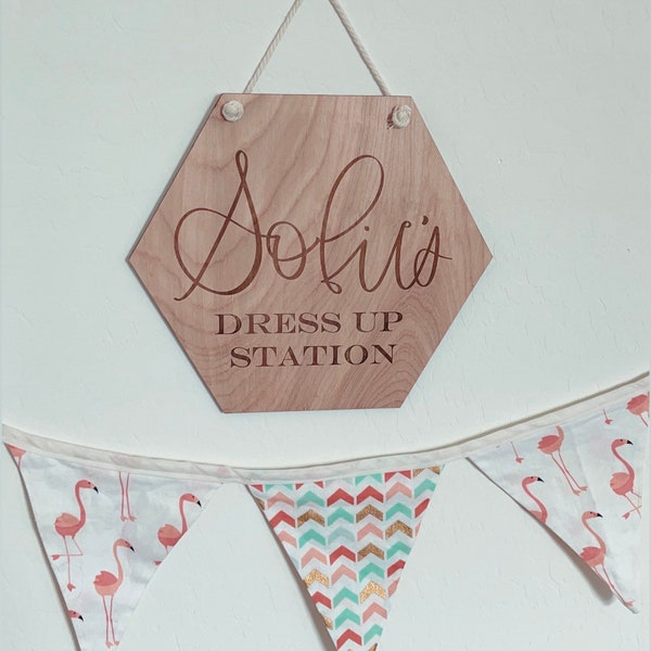 Dress Up Name Sign, Custom, Pretend Play Sign