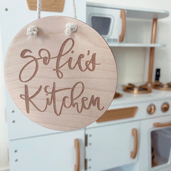 Play Kitchen Sign, Custom Name-Pretend Kitchen Sign