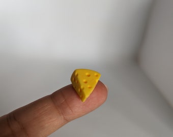 Tiny cheese toy cabochon for fun or gift faux food funny weird things