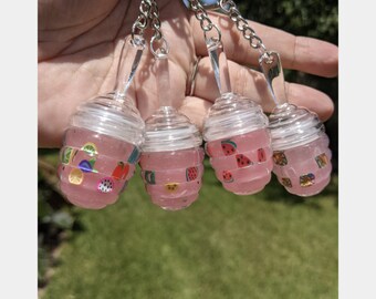 Watermelon honey container Lipgloss keychain