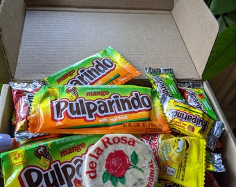 Mexican candy variety box of spicy candy pulparindo, Mexican candy box Mexican Spicy Candy Box