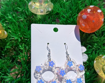 Flower Power Retro - Y2K resin earrings- 70s earrings-Mid-century-Hippie - Groovy -flower Jewelry-1960s Earrings-Kitsch earrings