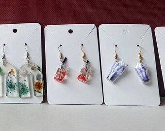 Fruit Drink Earrings - Miniature Resin Earrings