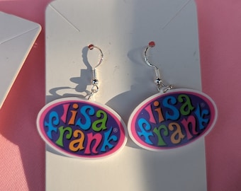 Lisa Frank earrings, Lisa Frank, Lisa Frank 90s 2000s earrings