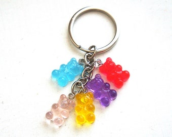 Mystery colors gummy bear keychain