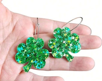 Patrick’s Day earrings | shamrock earrings | green earrings | three leaf clover | clover earrings | Irish jewelry