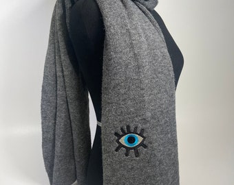 Shinning Evil Eye Scarf, Evil Eye Scarf, Warm Scarf for Winter