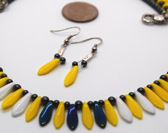 Beaded Necklace and Earrings