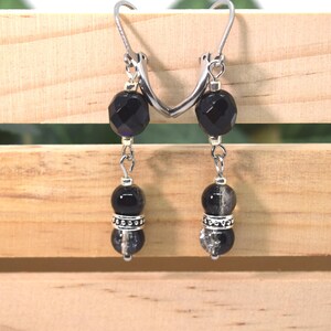 Beaded and Capped Dangle Earrings
