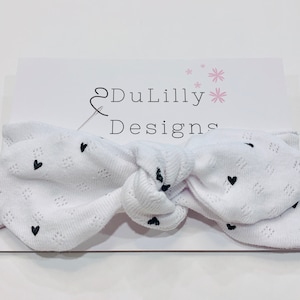Serre-tête noué coeur d&#39;amour : tricot doux pour bébé, tout-petit, adolescent, adulte