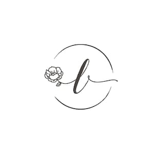 Letras Bordado "l" minúscula 10 cm / 4" alto femenino, flor, fuente, diseño de bordado, carta de flor, archivo de bordado, patrón de bordado