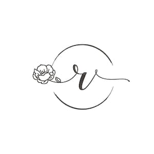 Buchstaben Embroidery &quot;r&quot; Kleinbuchstabe 10cm / 4&quot; hoch feminin, Blume, Font, Embroidery Design, Blumenbuchstabe, Stickdatei, Stickmuster