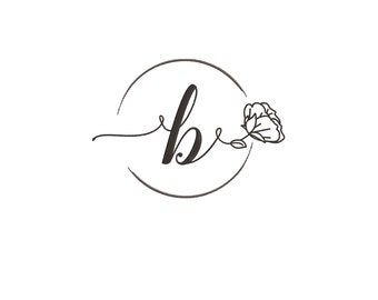 Letter Machine Embroidery "b"  10cm / 4", floral letter, embroidery design pattern