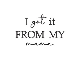 Mother's Day embroidery file, lettering, 4 sizes (71x45mm - 219x138mm) | embroidery file for machine embroidery