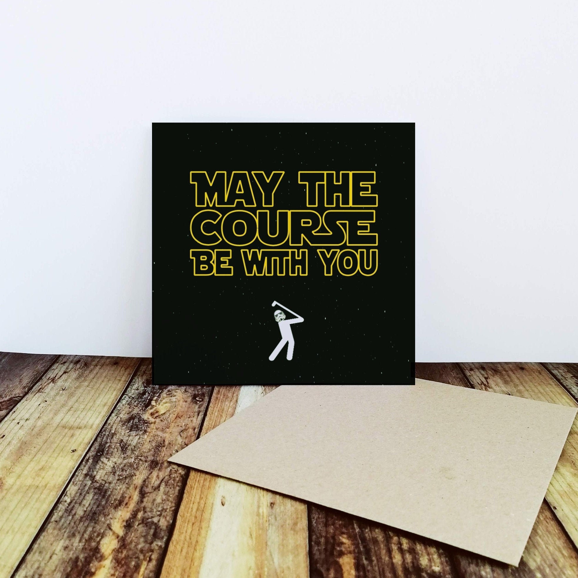 Golf Card May the Course Be With You. Funny Golf Card. Etsy