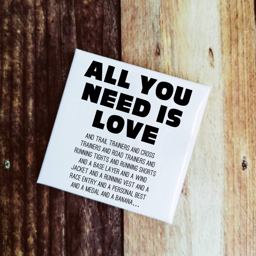 Running Gift All You Need is Love Funny Running Gift, Gift for