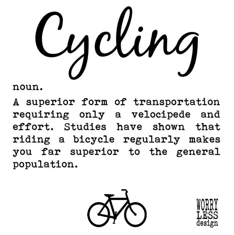 Cycling Card Cycling Definition. Bike Birthday Card. Bicycle Card. Etsy
