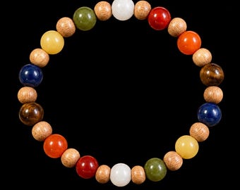 Bracciale delle 7 Potenze / Bracciale dei Sette Poteri Africani / Bracciale Orisha / Bracciale di Protezione Spirituale / Bracciale Santeria Fatto a Mano / Yoruba