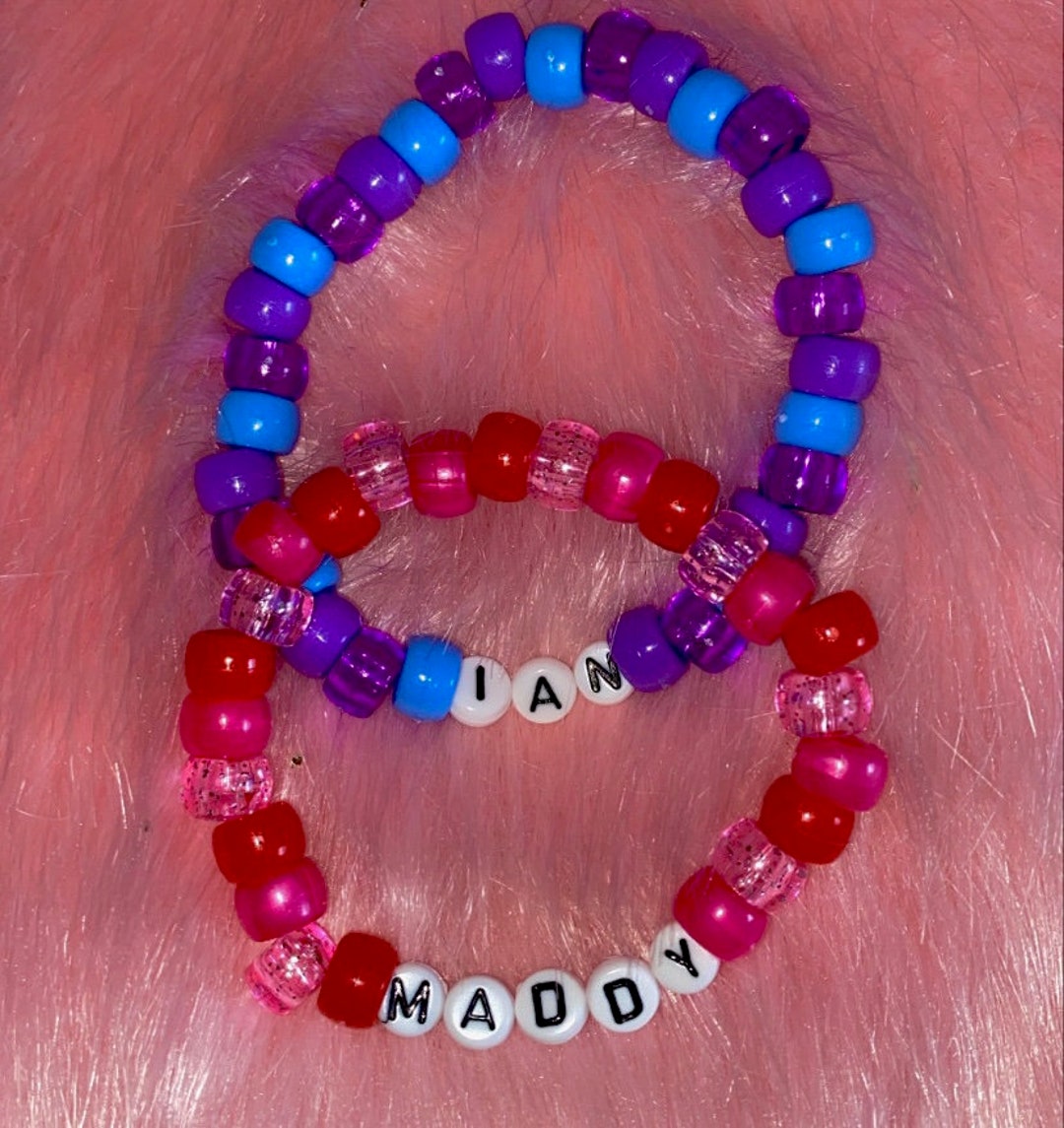 Custom Beaded Name Bracelets Etsy