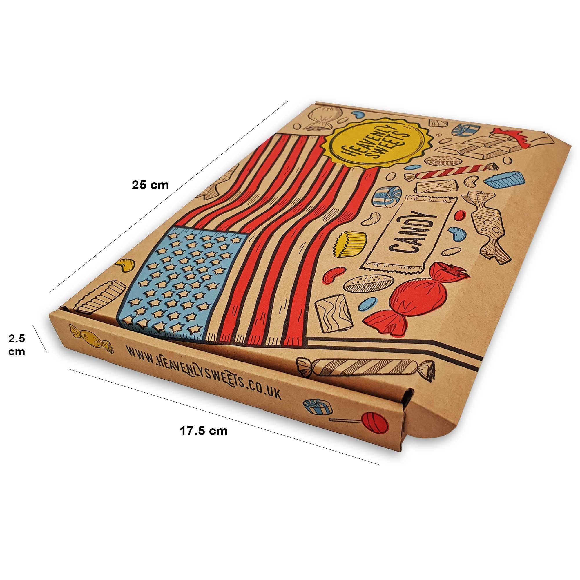 Chuches Americanas - Caja de regalo de caramelos y chocolates americanos -  Retro USA Candy - Cesta de regalo - cumpleaños, Navidad, Pascua - Heavenly