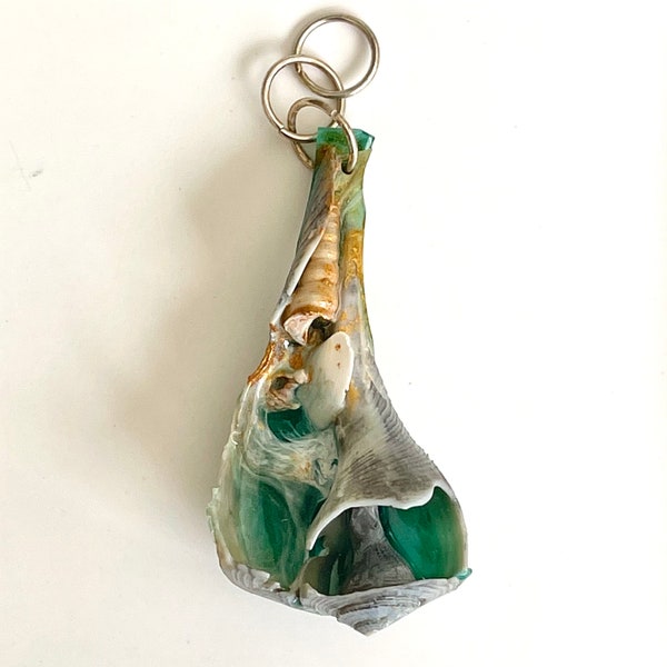 HURRICANE SHELL  | Epoxy Resin Pendant | Shells in shell pendant resin | Shells | Golden shells | Resin ocean | shells in resin