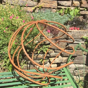 Handmade rusty metal ball/sphere