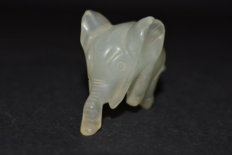 3 Antique Chinese Miniature Elephants From Jade 1950svintage Etsy