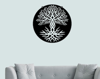 Tree of Life Metal Wall Sign | Decorative Home Decor | Wall Hanging Accent Sign
