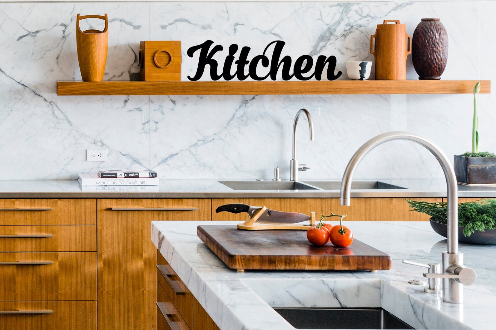 Cursive Kitchen Metal Sign Metal Home Decor for Kitchen Etsy UK