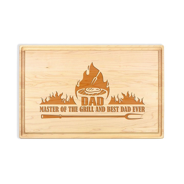 Dad Cutting Board Master Of The Grill And Best Dad Ever Dad - Temu