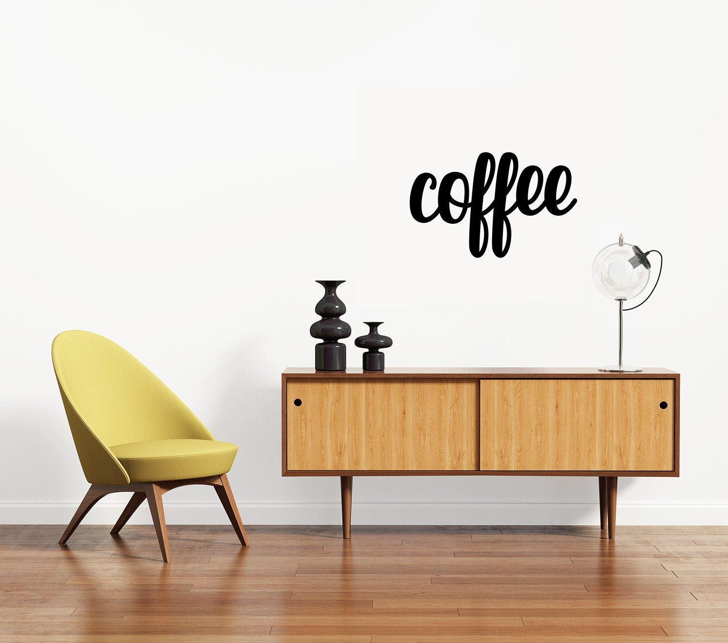 Cursive Metal Coffee Sign Kitchen Home Decor Sign - Etsy