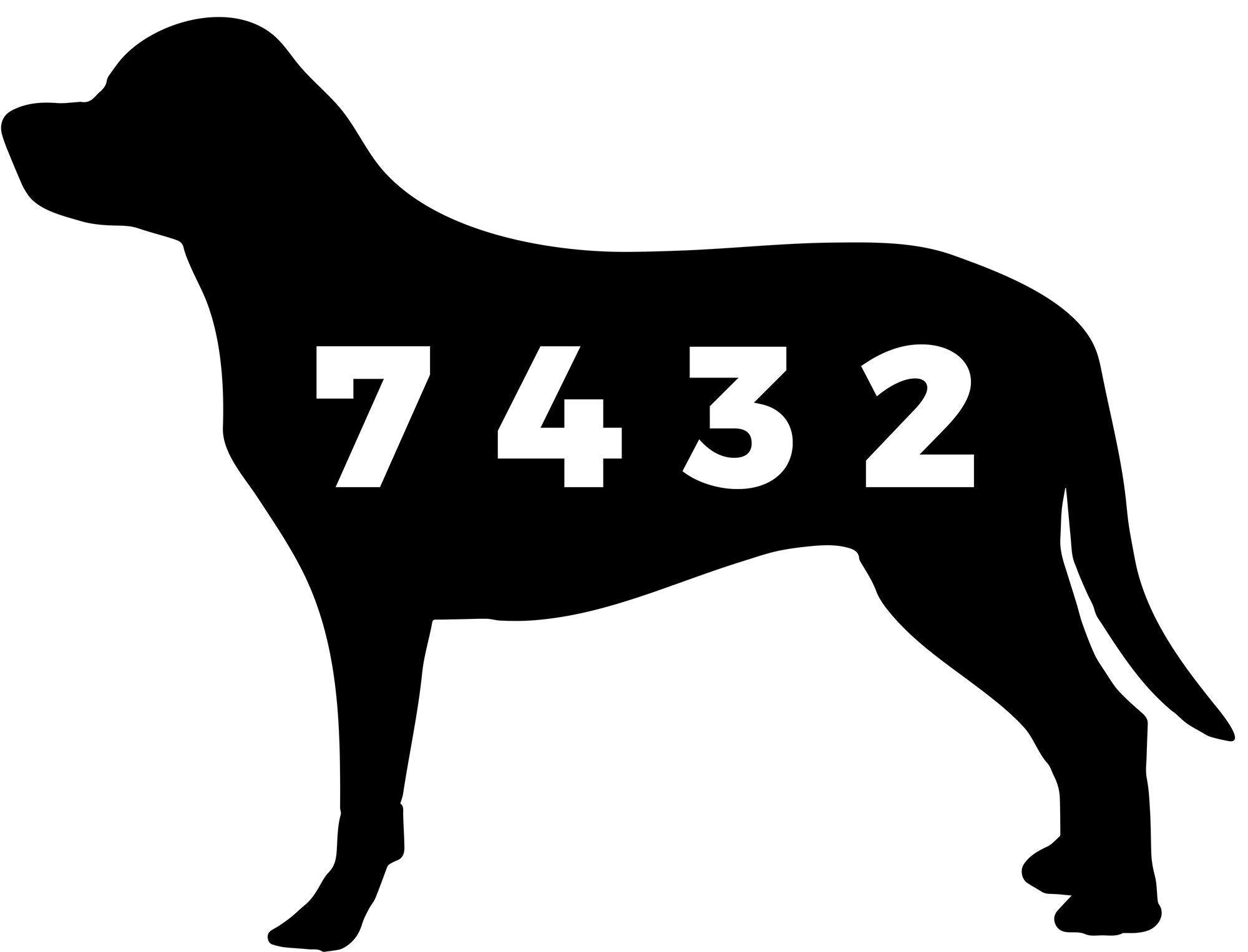 Personalized Dog Metal House Number Sign Custom Address Plaque Etsy