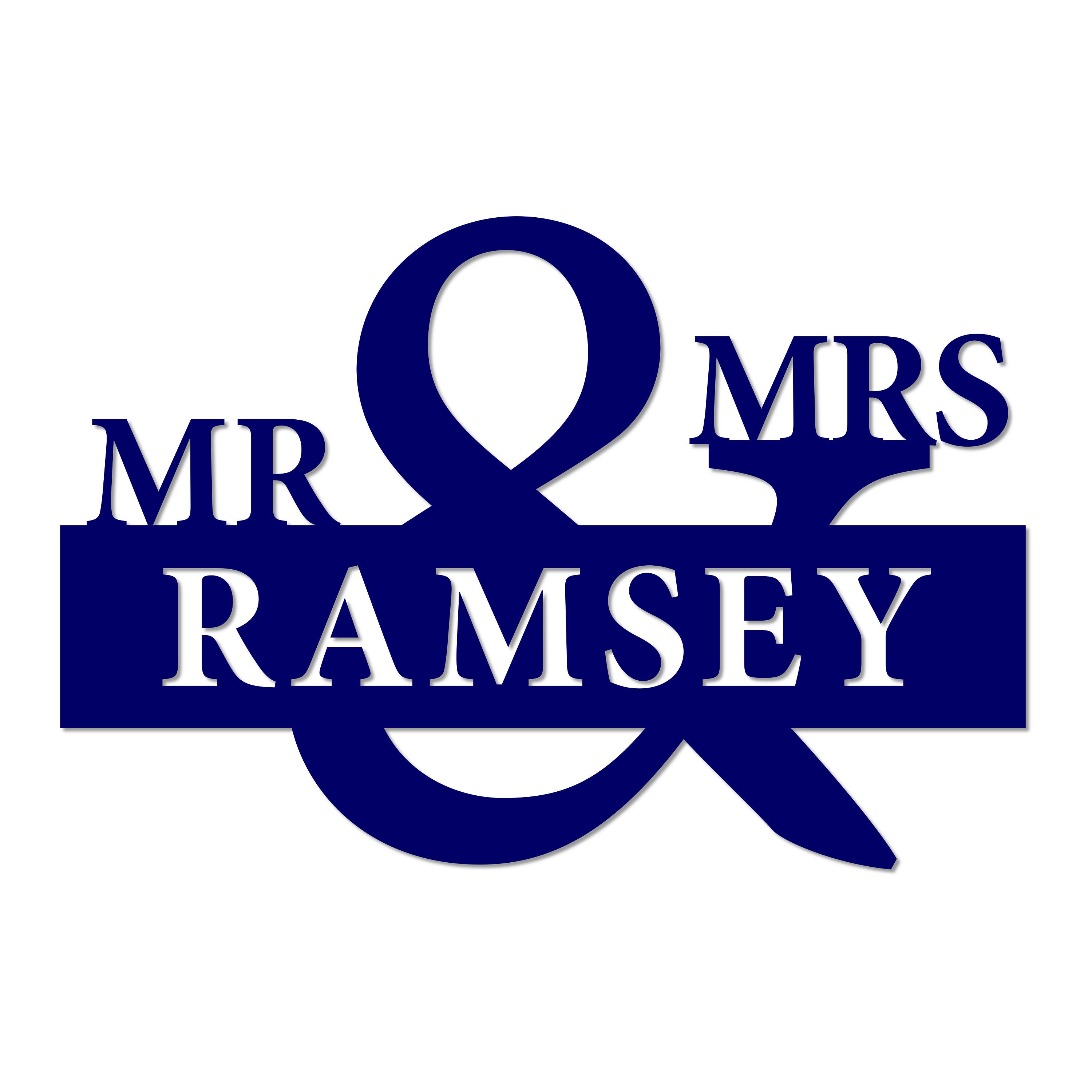 Mr Mrs Last Name Sign Custom Wedding Last Name Cutout | Etsy