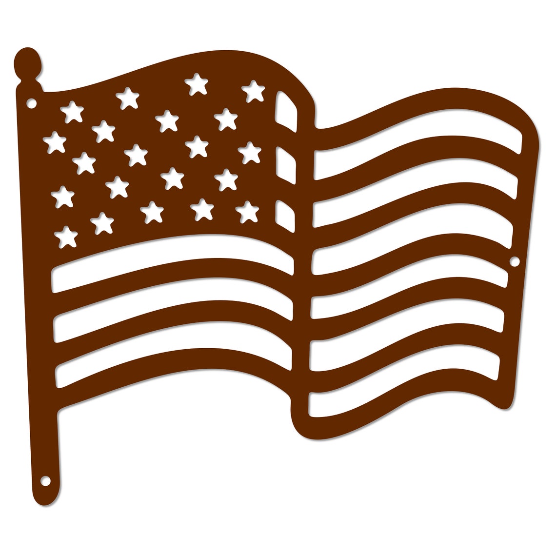 USA American Flag Waving Effect Laser Cut Metal Decorative | Etsy