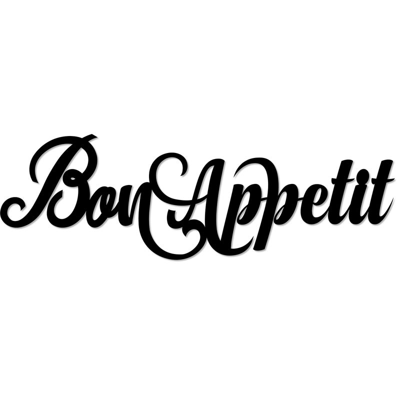 Bon Appetit Sign Bon Appetit Metal Word Farmhouse Decor - Etsy
