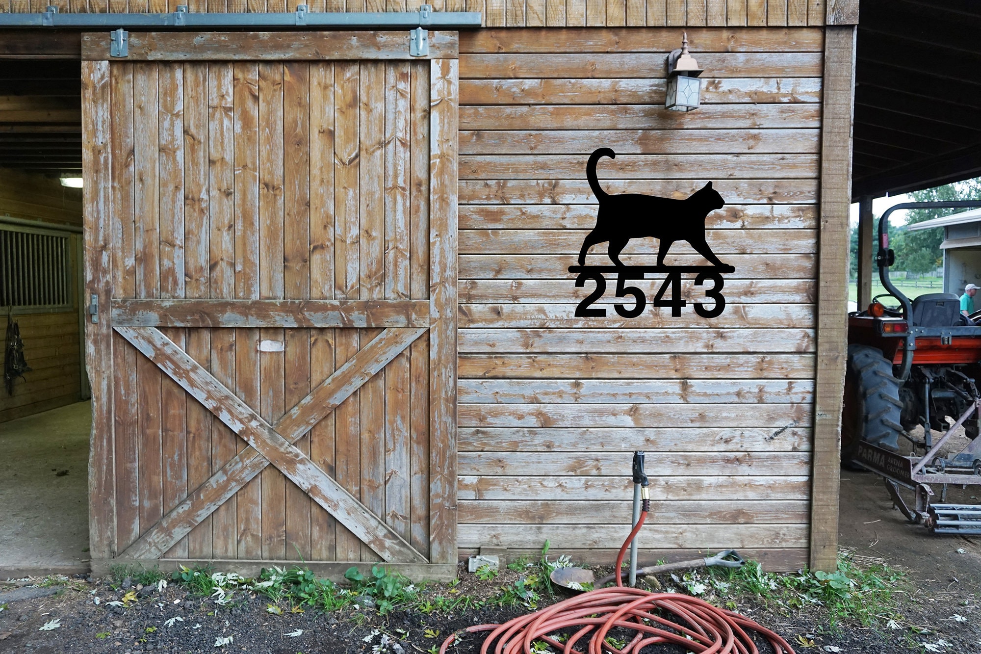 Custom Cat House Number Sign Personalized Metal Decorative Etsy