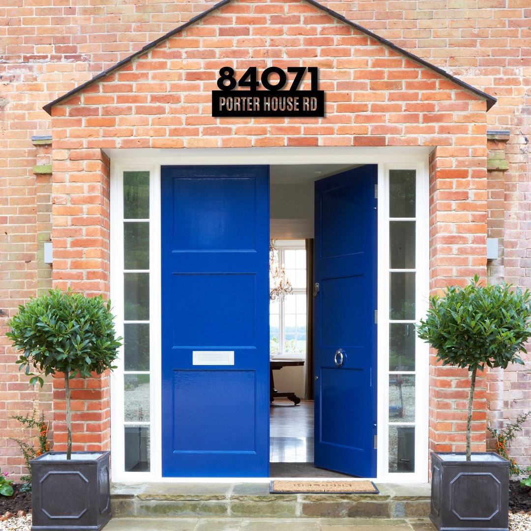 Modern Metal Address Plaque Metal Home Address Sign Personalized Metal