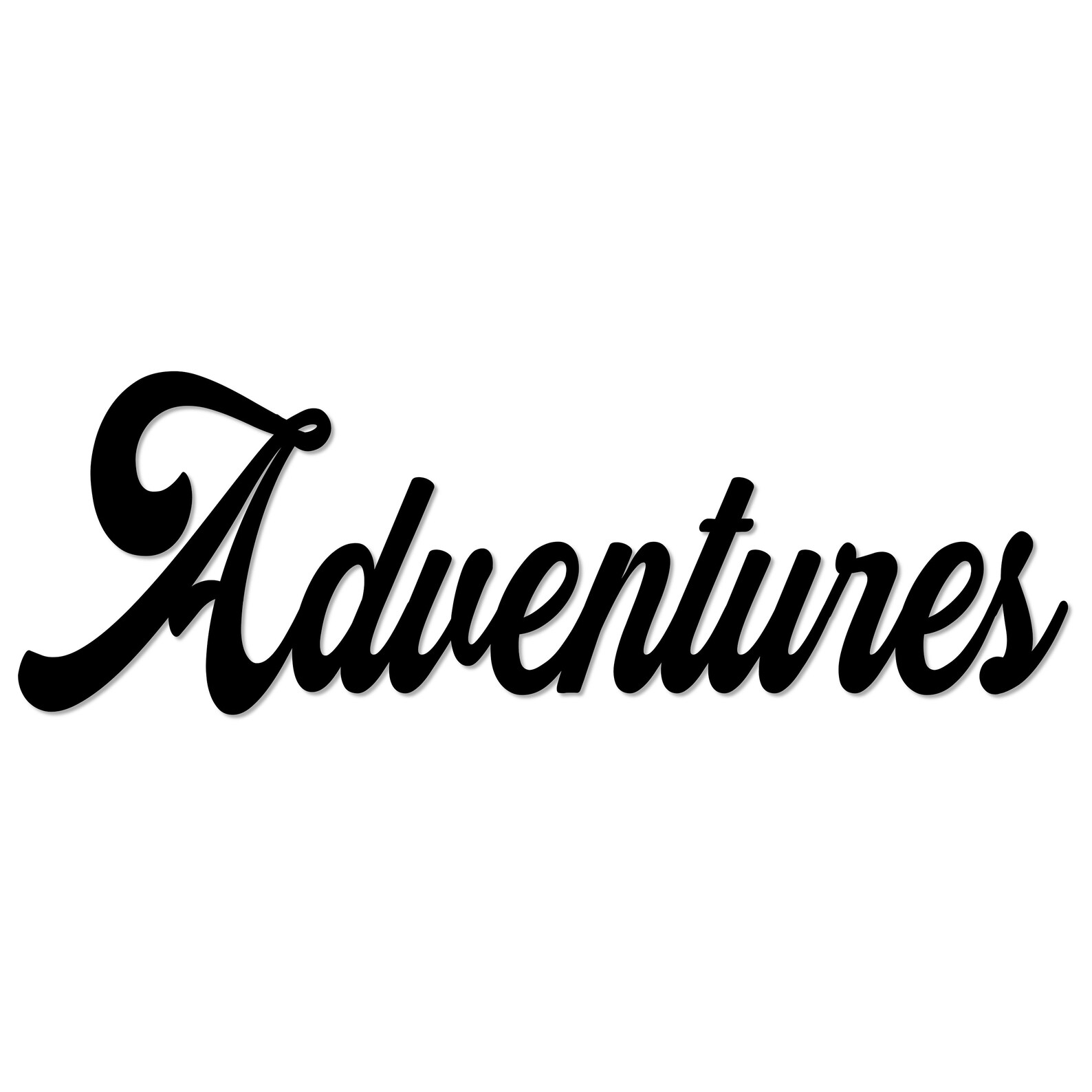 Adventures Sign Metal Cursive Word Sign Word Wall Art Etsy