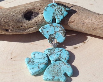 Beads Turquoise Bear Fetish Beads 18mm