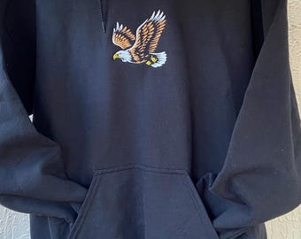 Flying Eagle Embroidered Hoodie or Sweatshirt.