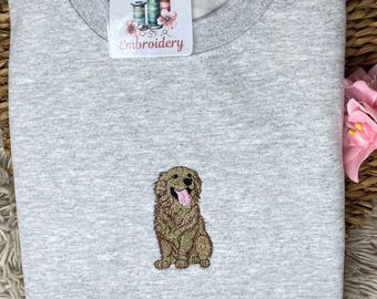 Embroidered Golden Retriever Sweatshirt or Hoodie.