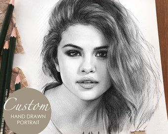 Hand-Drawn Graphite Custom Portrait: Original Art From Photo